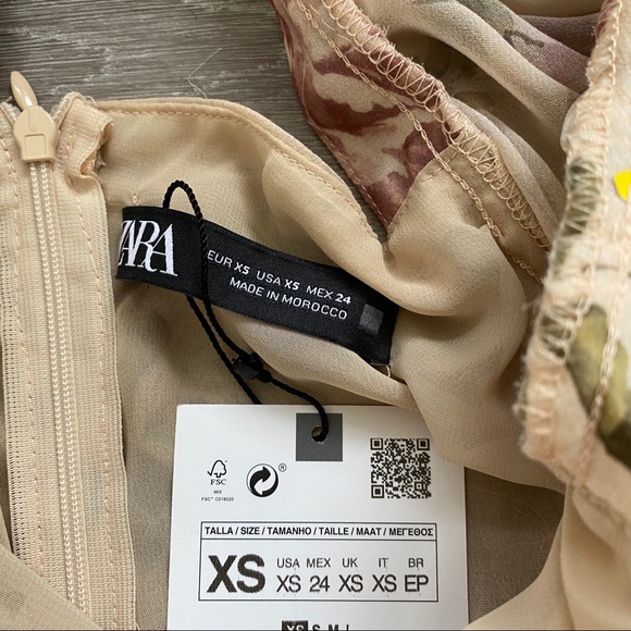 Zara Floral Print Draped Dress - Picture 13 of 16